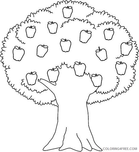 apple tree coloring pages to print Coloring4free
