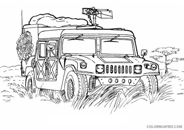 army coloring pages military hummer Coloring4free