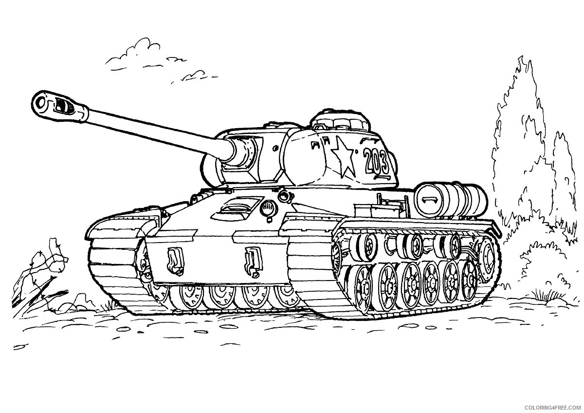 army coloring pages tank Coloring4free