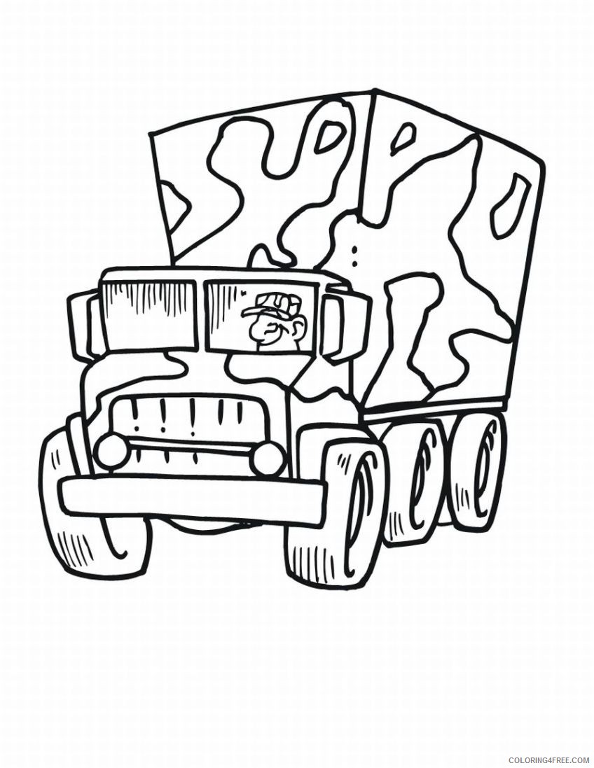 army truck coloring pages for kids Coloring4free