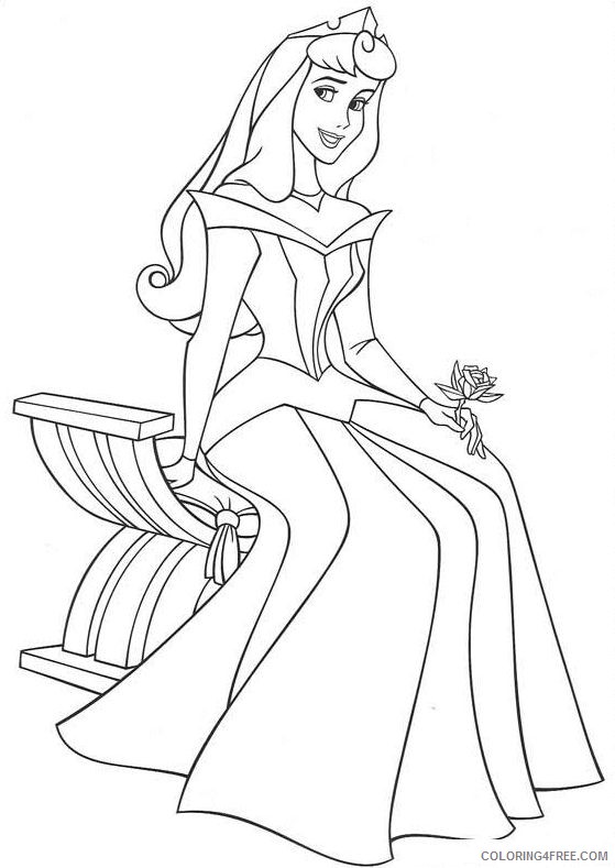 aurora coloring pages sitting on chair Coloring4free