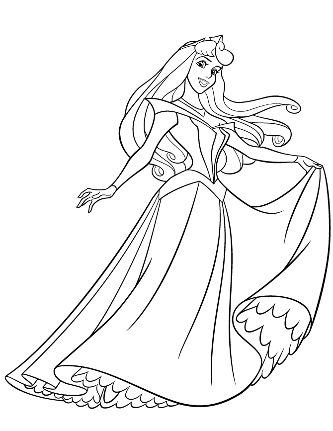 aurora coloring pages sleeping beauty Coloring4free