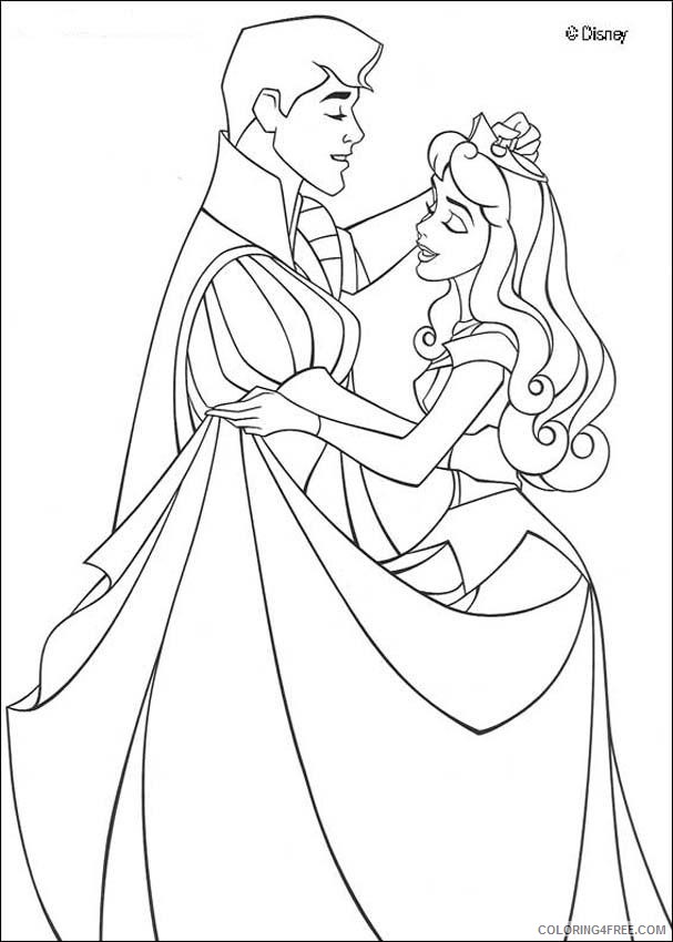 aurora coloring pages wedding Coloring4free