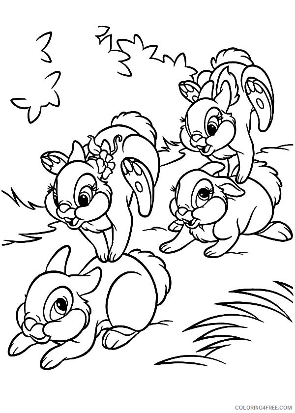 baby bunny coloring pages for kids Coloring4free