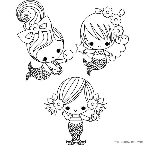 baby mermaid coloring pages for kids Coloring4free