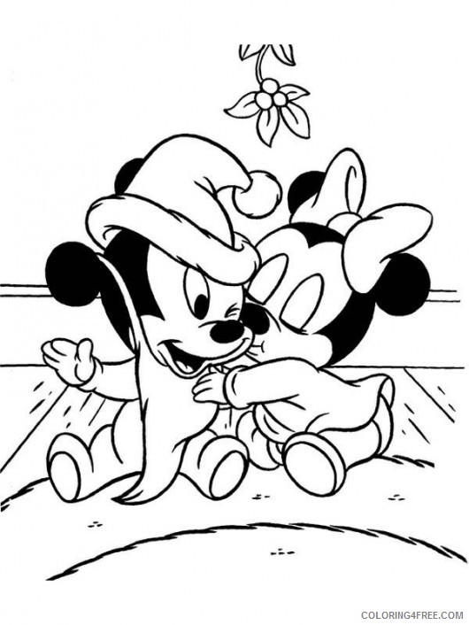 baby mickey and minnie mouse coloring pages Coloring4free