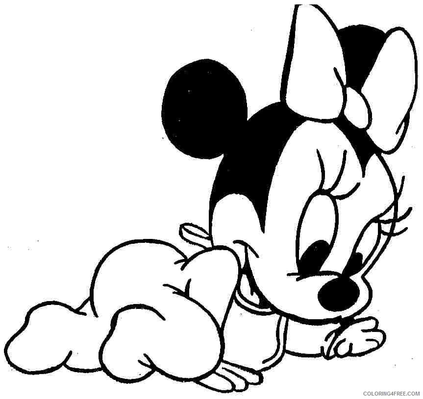 baby minnie mouse coloring pages Coloring4free