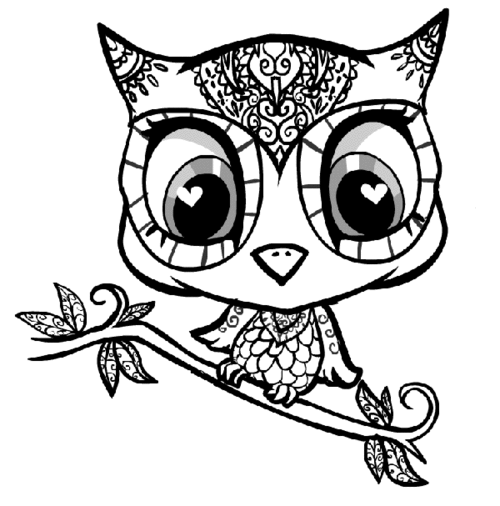 baby owl coloring pages to print Coloring4free