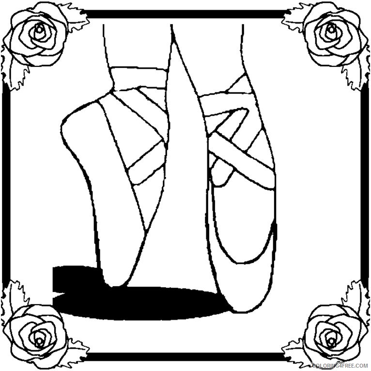 ballet coloring pages ballerina feet Coloring4free