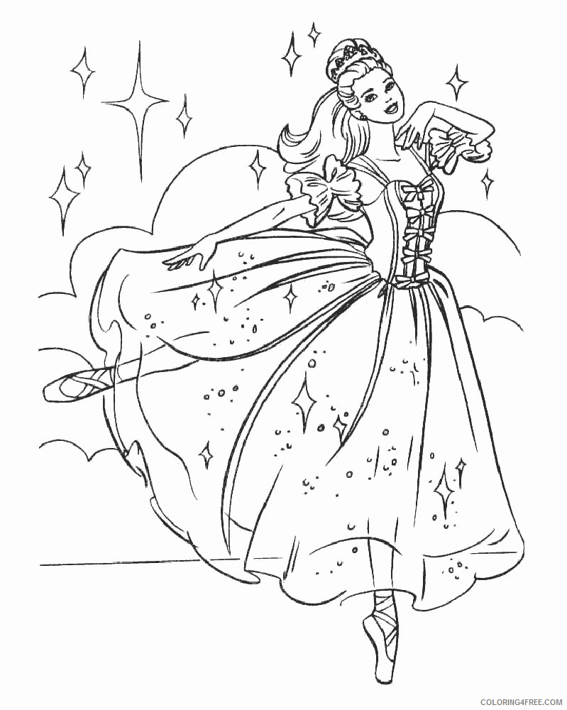 barbie ballet coloring pages printable Coloring4free