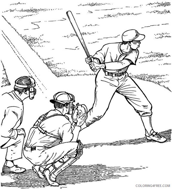 baseball coloring pages batter Coloring4free