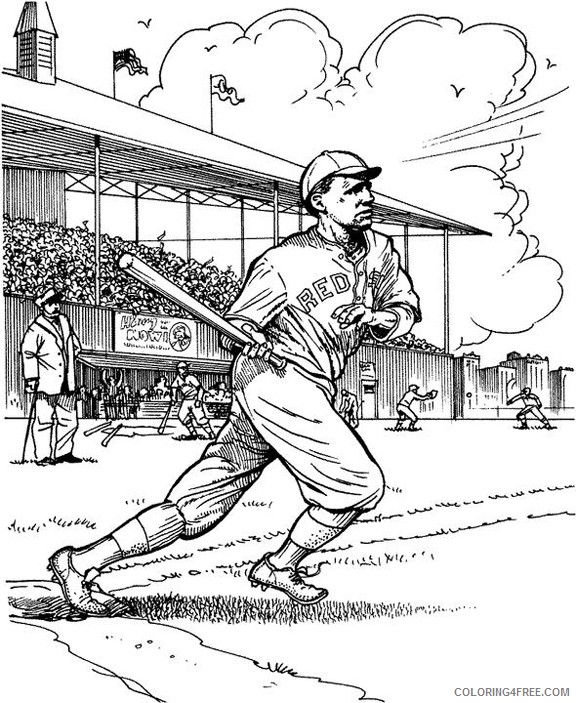 baseball coloring pages boston red sox Coloring4free