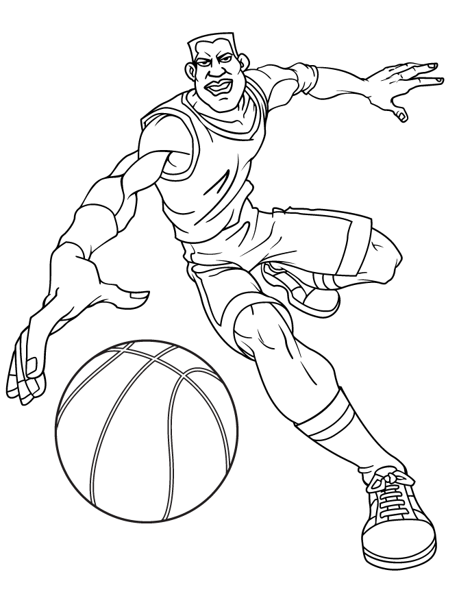 basketball coloring pages for boys printable Coloring4free