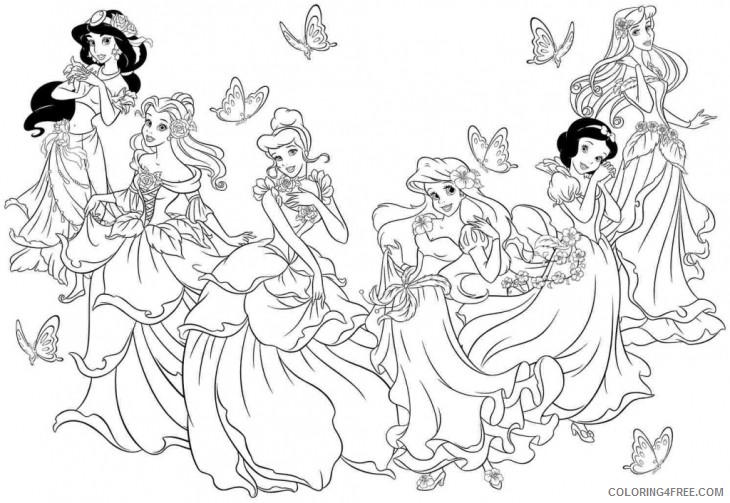 beautiful disney princesses coloring pages Coloring4free