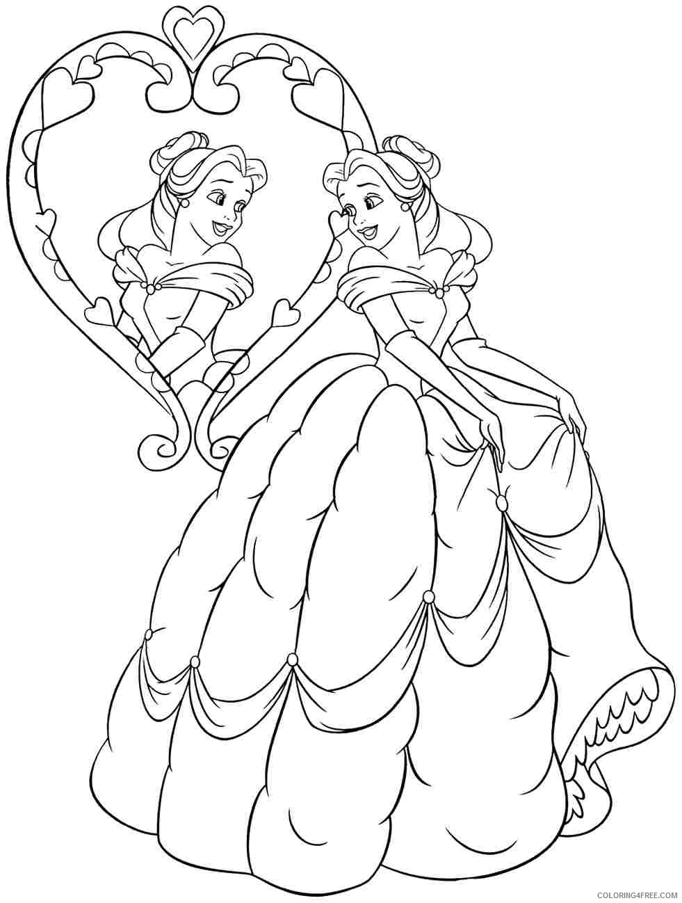 beautiful princess belle coloring pages Coloring4free