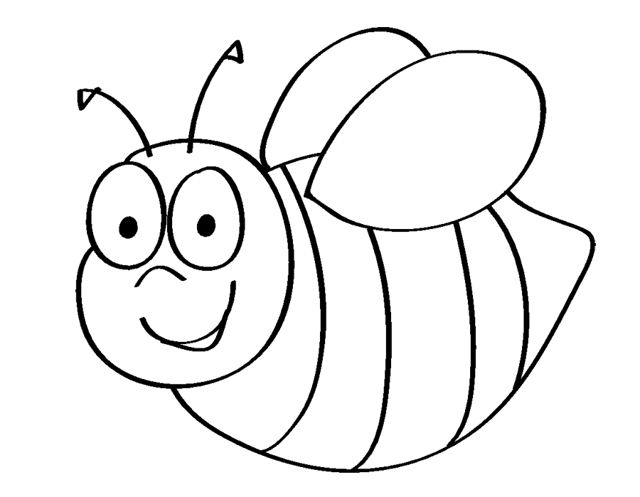 bee coloring pages cute Coloring4free