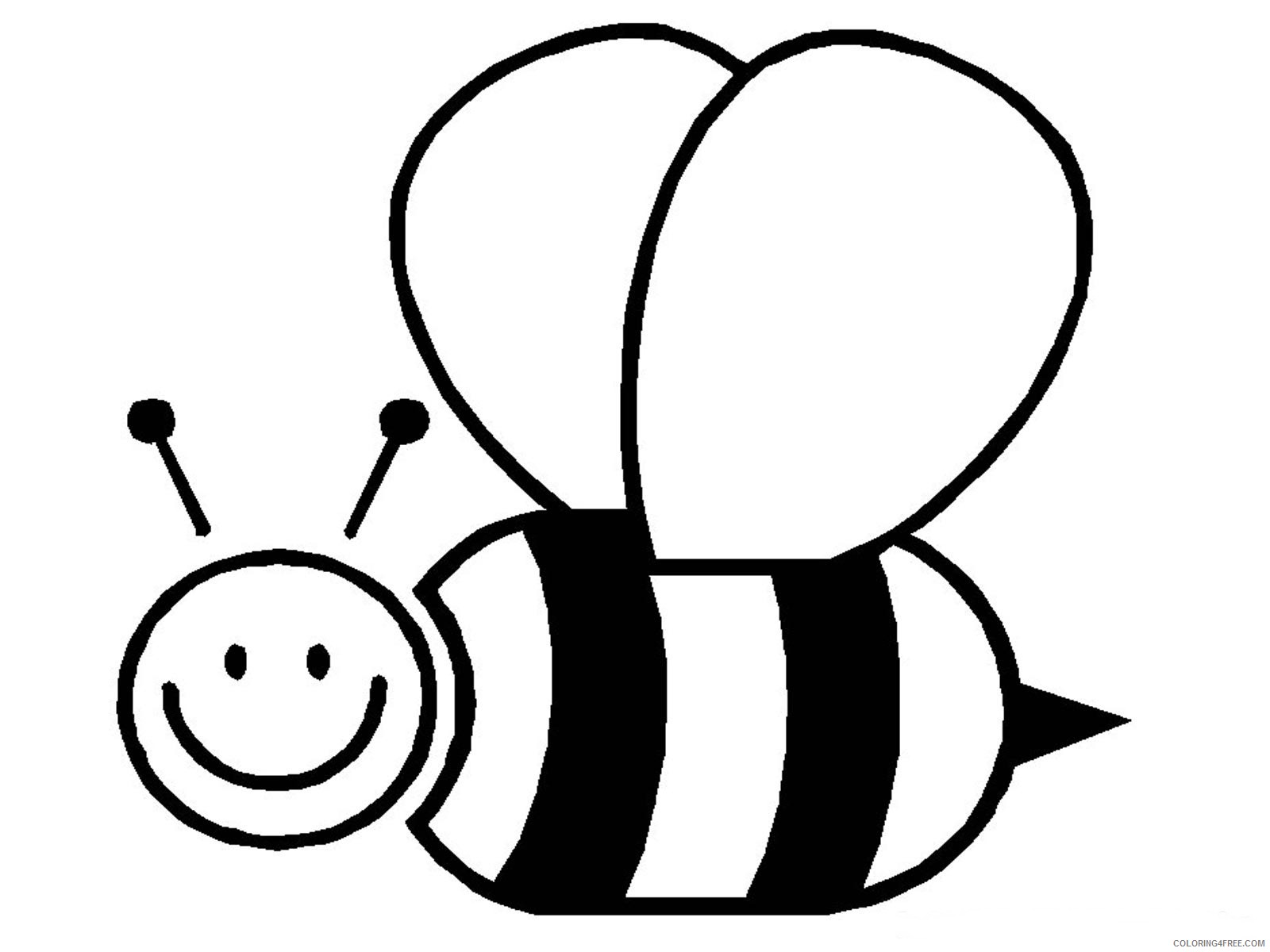 bee coloring pages for preschooler Coloring4free