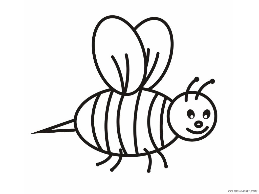 bee coloring pages for toddler Coloring4free