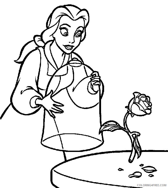 belle coloring pages free printable Coloring4free