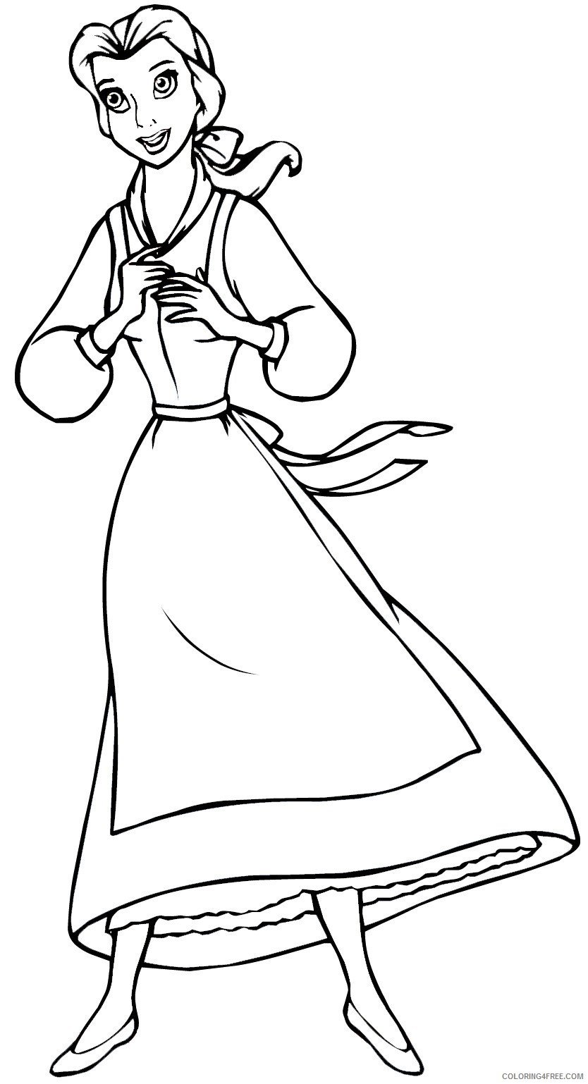 belle coloring pages free to print Coloring4free