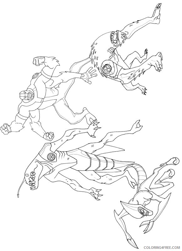 ben 10 coloring pages aliens Coloring4free