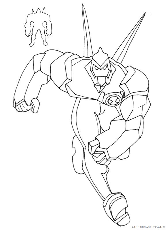 ben 10 coloring pages diamondhead Coloring4free