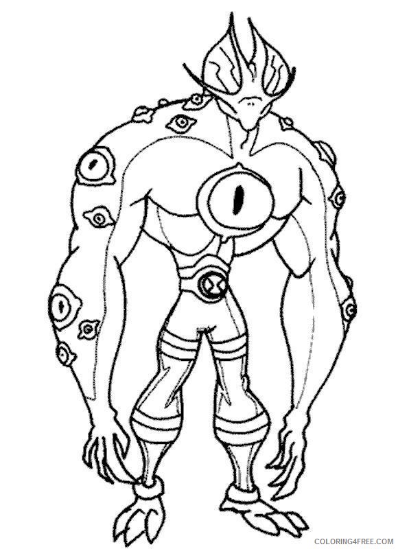 ben 10 coloring pages eye guy Coloring4free