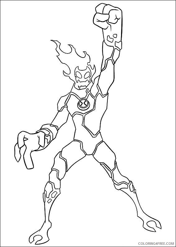 ben 10 coloring pages heatblast Coloring4free