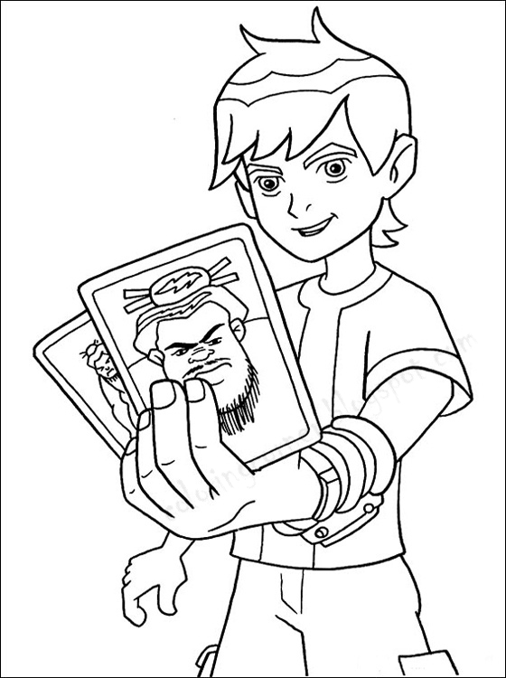 ben 10 coloring pages playing cards Coloring4free