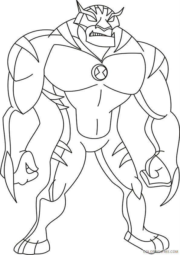 ben 10 coloring pages rath Coloring4free