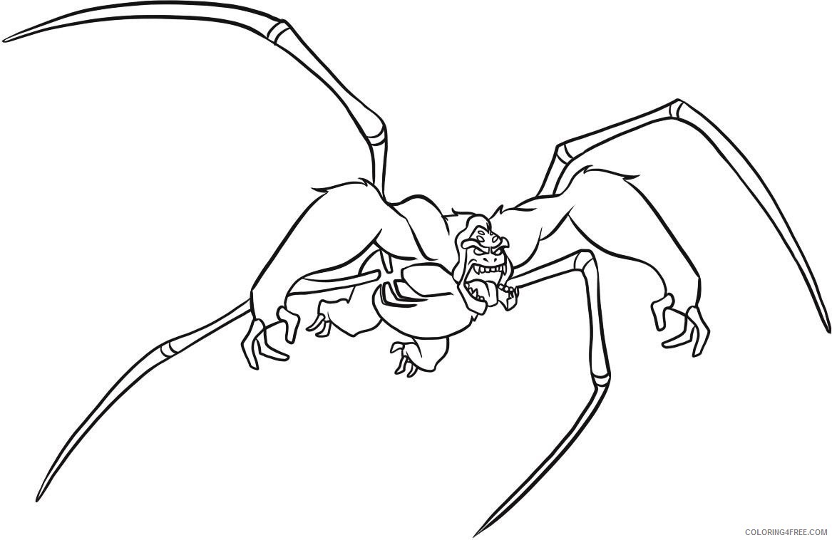 ben 10 coloring pages ultimate spidermonkey Coloring4free