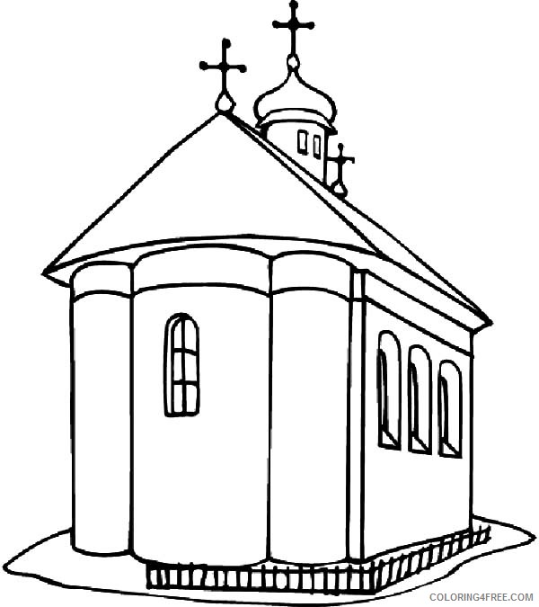 big church coloring pages printable Coloring4free