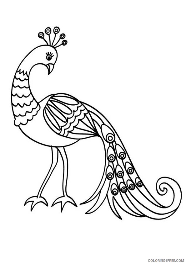 bird coloring pages peacock Coloring4free