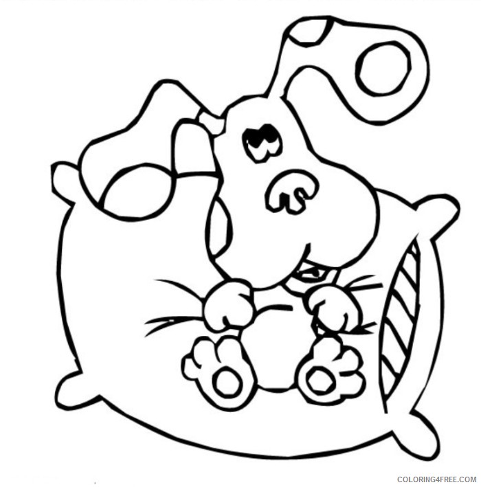 blues clues coloring pages sitting on pillow Coloring4free