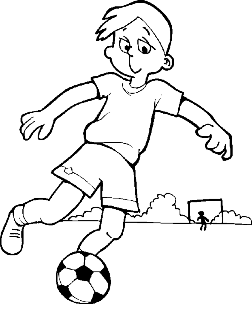 boy coloring pages play soccer Coloring4free