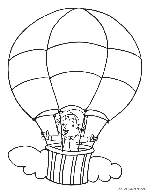 boy in hot air balloon coloring pages Coloring4free