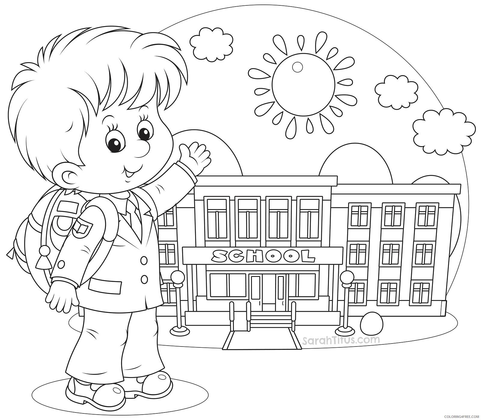 boys back to school coloring pages Coloring4free
