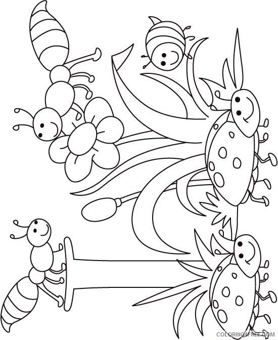 bug coloring pages for kids Coloring4free