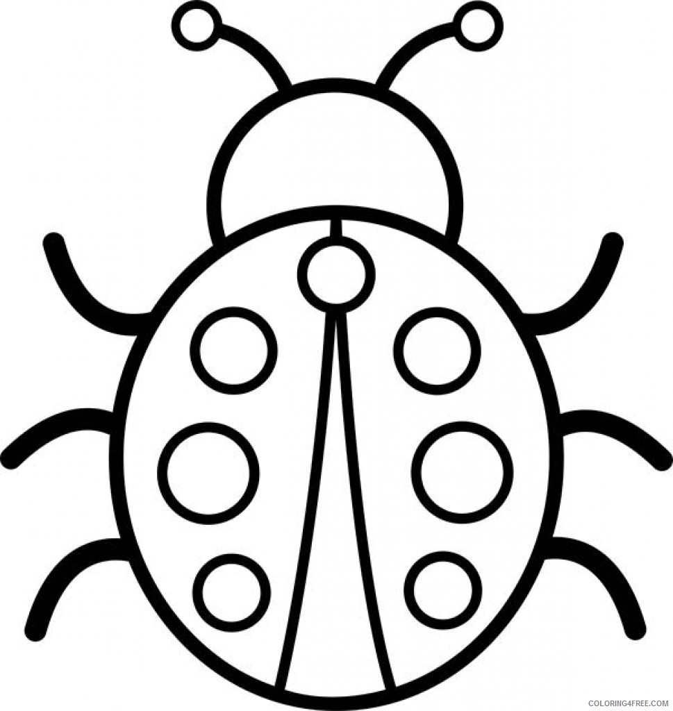 bug coloring pages for preschool Coloring4free