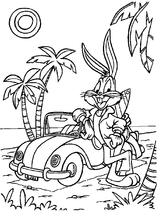 bugs bunny coloring pages at the beach Coloring4free