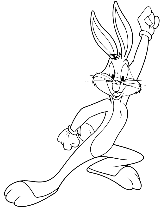 bugs bunny coloring pages dancing Coloring4free