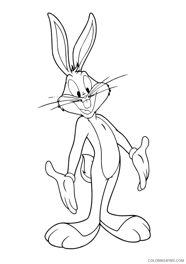 bugs bunny coloring pages happy face Coloring4free