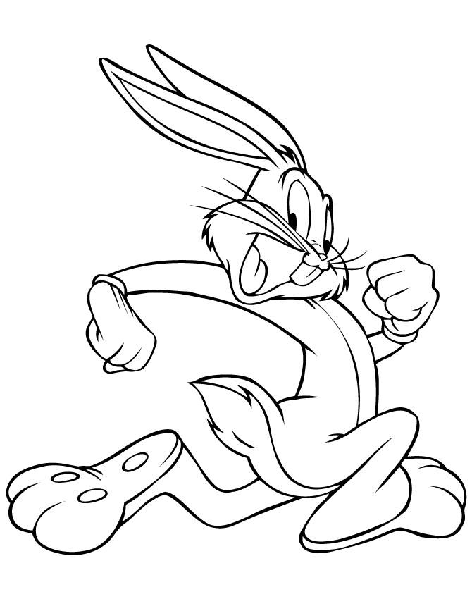 bugs bunny coloring pages running Coloring4free