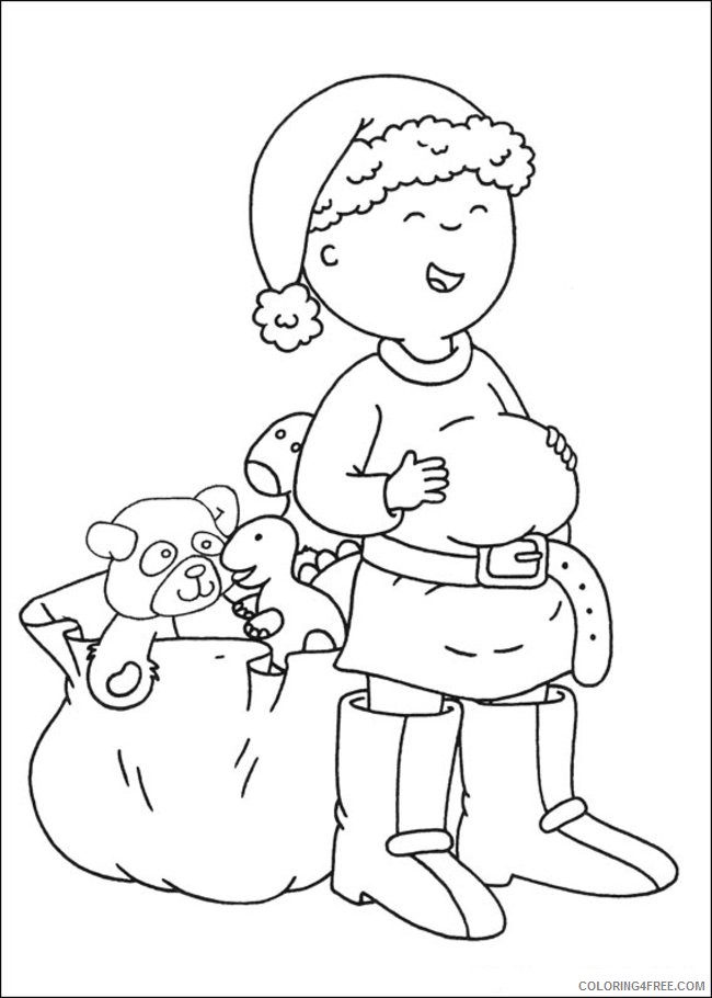 caillou coloring pages christmas Coloring4free