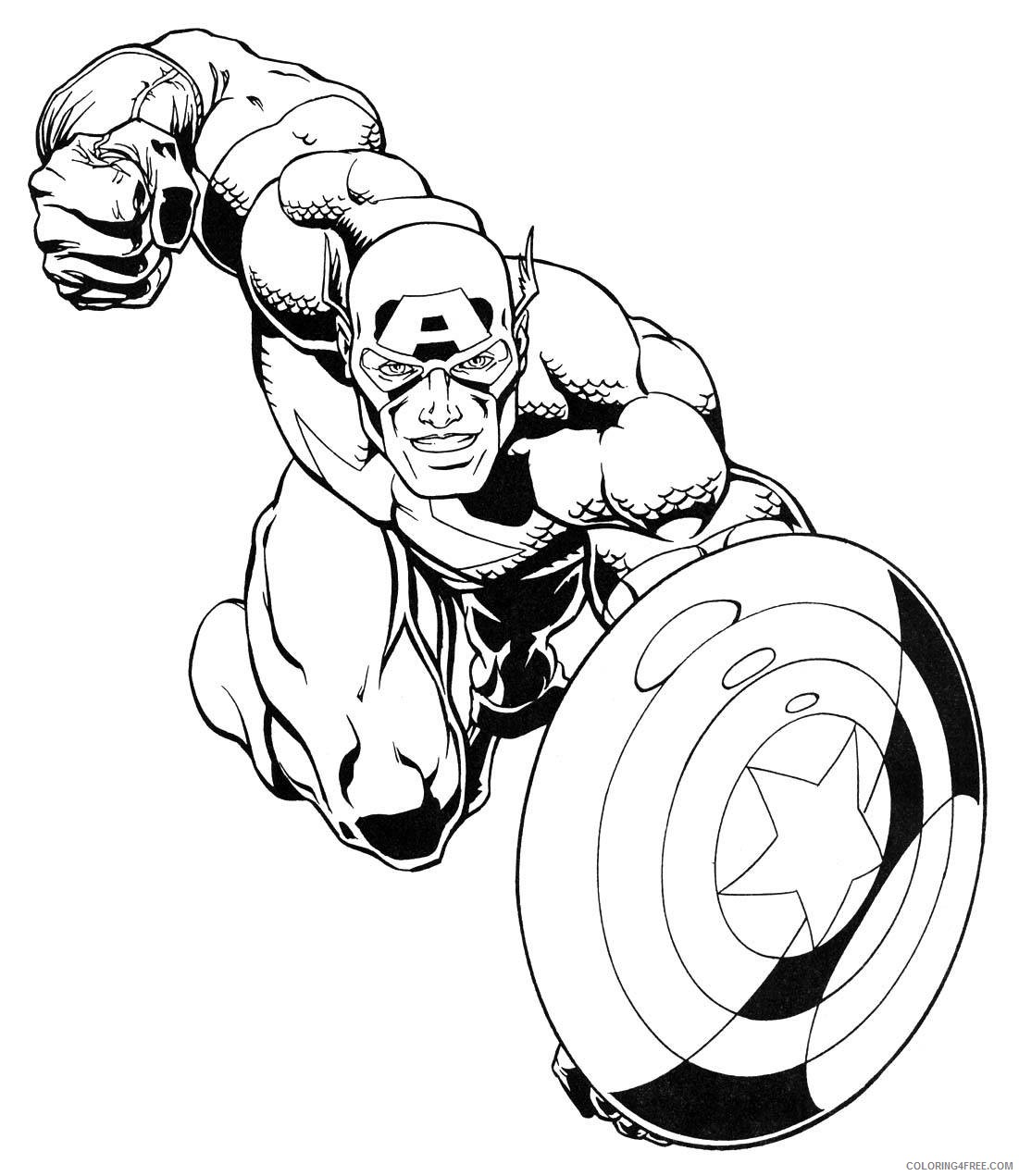 captain america superhero coloring pages Coloring4free
