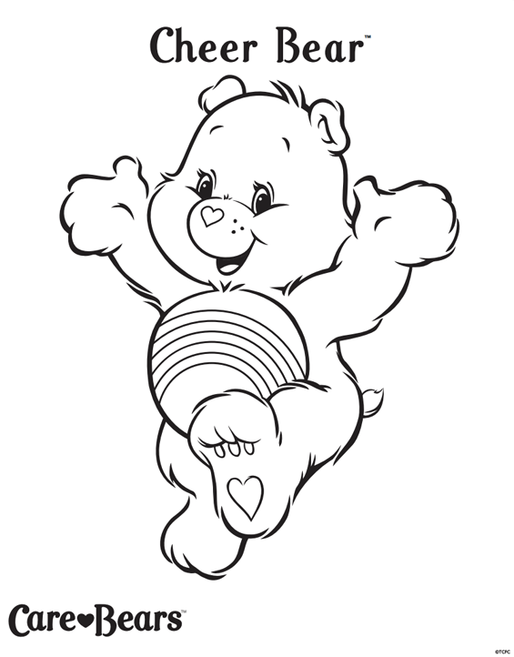 care bears coloring pages cheer bear Coloring4free