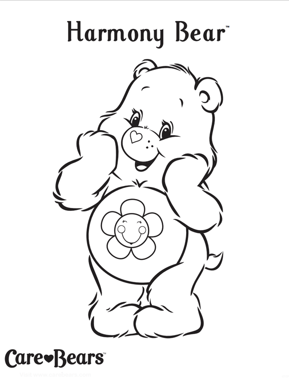 care bears coloring pages harmony bear Coloring4free