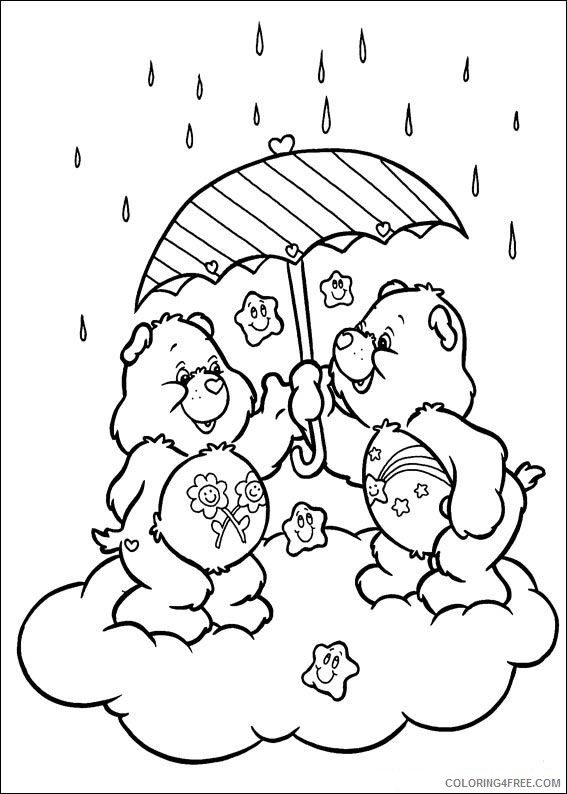 care bears coloring pages in rain Coloring4free