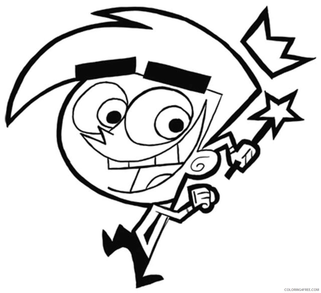 cartoon coloring pages fairly odd parents cosmo Coloring4free