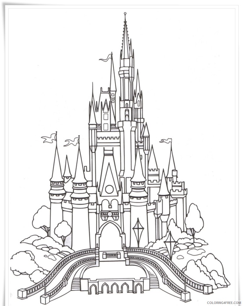 castle coloring pages disney Coloring4free